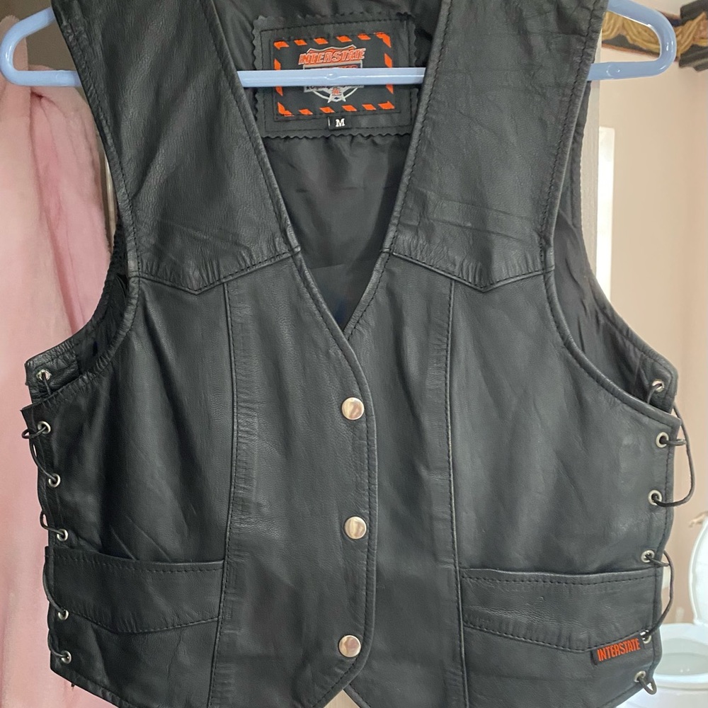 Genuine Leather Motorcycle Vest
